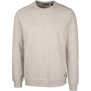 Cutter & Buck Men's XXL Stone Heather Saturday Cotton Blend Crew Neck Sweatshirt